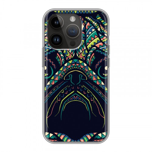 Дизайнерский силиконовый чехол для Iphone 14 Pro Животные ацтеков