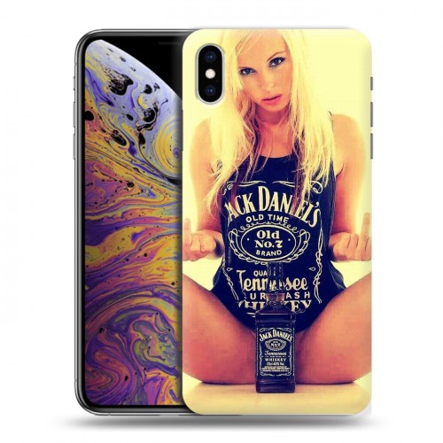 Дизайнерский силиконовый чехол для Iphone Xs Max Jack Daniels