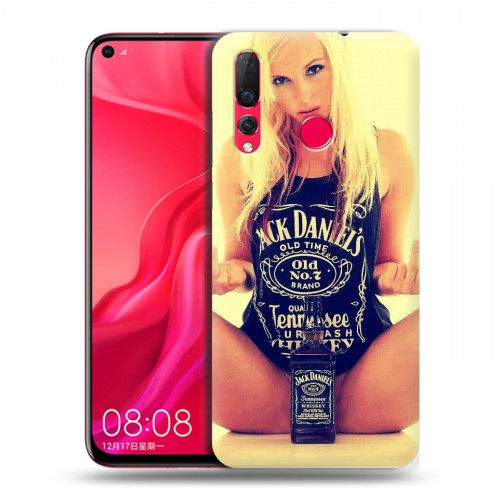 Дизайнерский пластиковый чехол для Huawei Nova 4 Jack Daniels