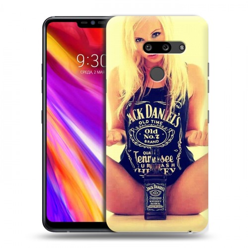 Дизайнерский пластиковый чехол для LG G8 ThinQ Jack Daniels