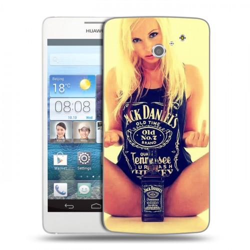 Дизайнерский пластиковый чехол для Huawei Ascend D2 Jack Daniels