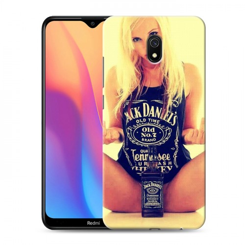 Дизайнерский силиконовый с усиленными углами чехол для Xiaomi RedMi 8A Jack Daniels