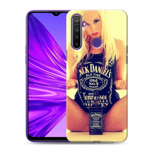 Дизайнерский силиконовый чехол для Realme 5 Jack Daniels