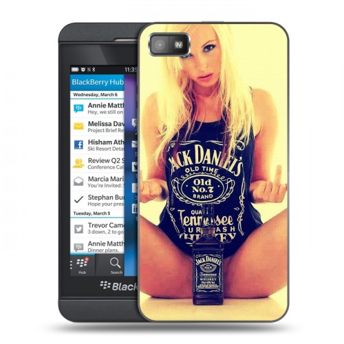 Дизайнерский пластиковый чехол для BlackBerry Z10 Jack Daniels