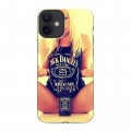 Дизайнерский силиконовый с усиленными углами чехол для Iphone 12 Mini Jack Daniels