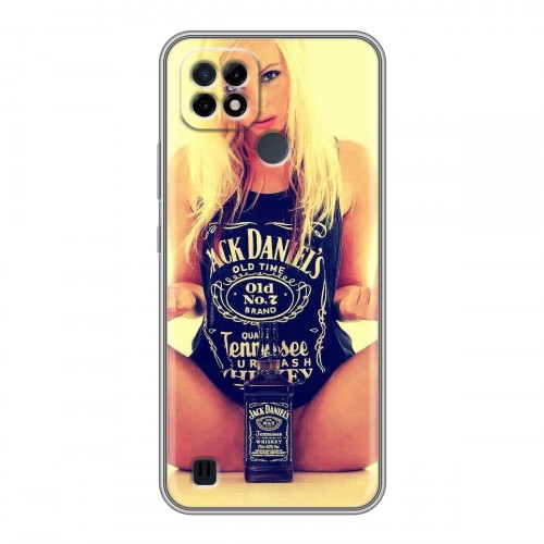 Дизайнерский силиконовый чехол для Realme C21 Jack Daniels