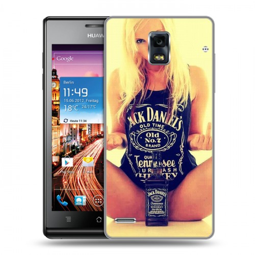 Дизайнерский пластиковый чехол для Huawei Ascend P1 Jack Daniels