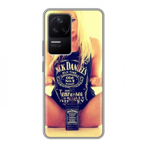 Дизайнерский силиконовый чехол для Xiaomi Poco F4 Jack Daniels