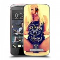 Дизайнерский пластиковый чехол для HTC Desire 500 Jack Daniels