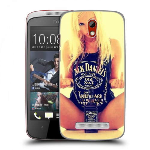 Дизайнерский пластиковый чехол для HTC Desire 500 Jack Daniels