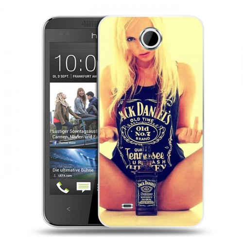 Дизайнерский пластиковый чехол для HTC Desire 300 Jack Daniels