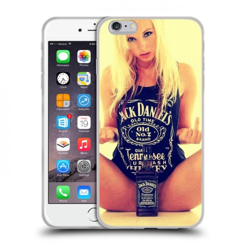 Дизайнерский силиконовый чехол для Iphone 6 Plus/6s Plus Jack Daniels