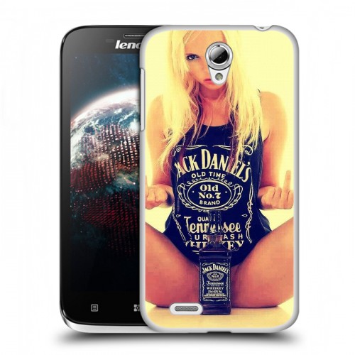 Дизайнерский пластиковый чехол для Lenovo A859 Ideaphone Jack Daniels