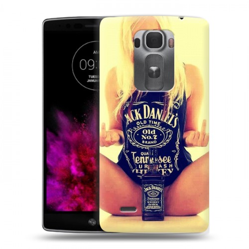 Дизайнерский пластиковый чехол для LG G Flex 2 Jack Daniels