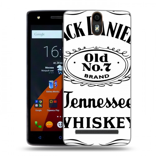 Дизайнерский силиконовый чехол для Wileyfox Storm Jack Daniels