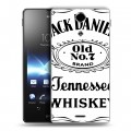 Дизайнерский пластиковый чехол для Sony Xperia TX Jack Daniels