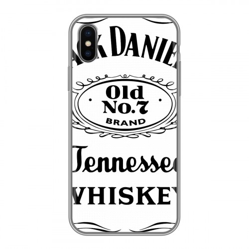 Дизайнерский силиконовый чехол для Iphone x10 Jack Daniels