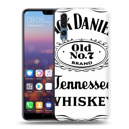 Дизайнерский силиконовый с усиленными углами чехол для Huawei P20 Pro Jack Daniels