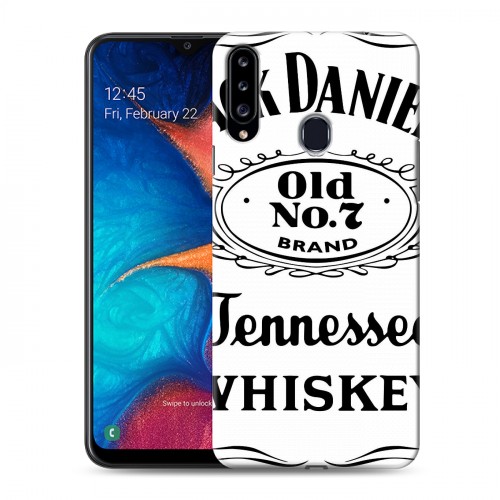 Дизайнерский пластиковый чехол для Samsung Galaxy A20s Jack Daniels