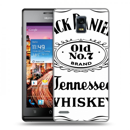 Дизайнерский пластиковый чехол для Huawei Ascend P1 Jack Daniels