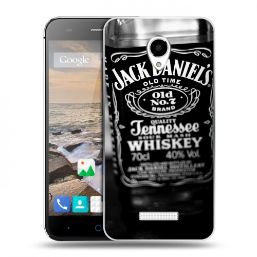 Дизайнерский силиконовый чехол для Micromax Canvas Spark Jack Daniels