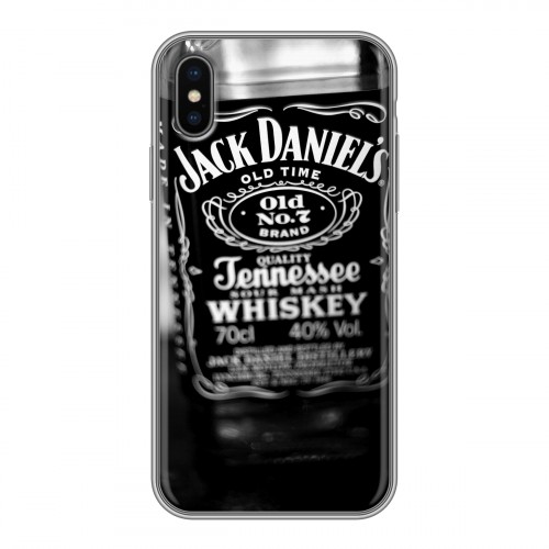 Дизайнерский силиконовый чехол для Iphone x10 Jack Daniels