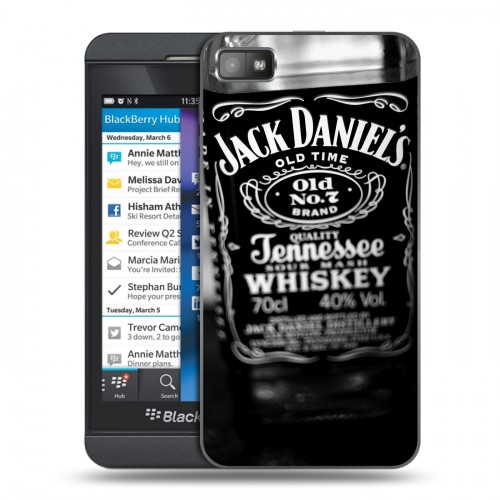 Дизайнерский пластиковый чехол для BlackBerry Z10 Jack Daniels