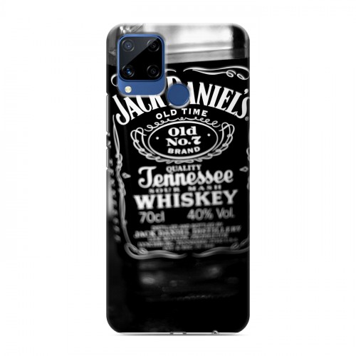 Дизайнерский силиконовый с усиленными углами чехол для Realme C15 Jack Daniels