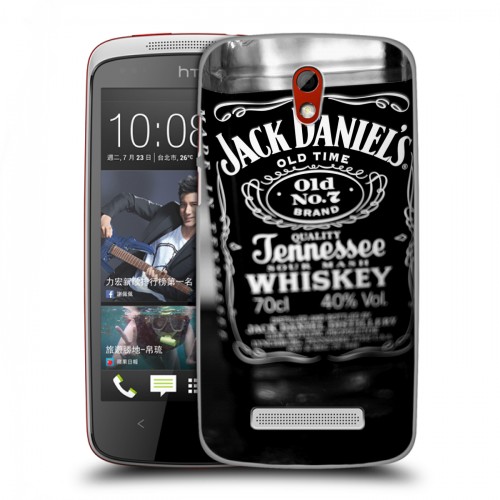 Дизайнерский пластиковый чехол для HTC Desire 500 Jack Daniels