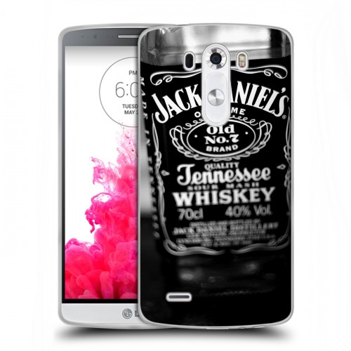 Дизайнерский пластиковый чехол для LG G3 (Dual-LTE) Jack Daniels