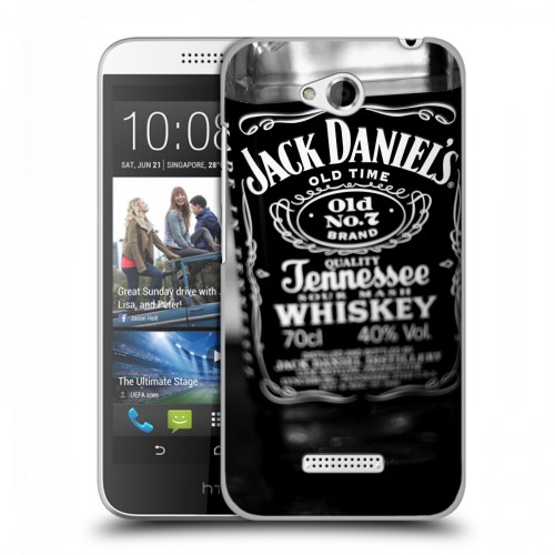 Дизайнерский пластиковый чехол для HTC Desire 616 Jack Daniels