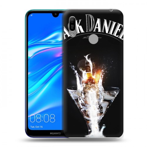 Дизайнерский пластиковый чехол для Huawei Y6 (2019) Jack Daniels