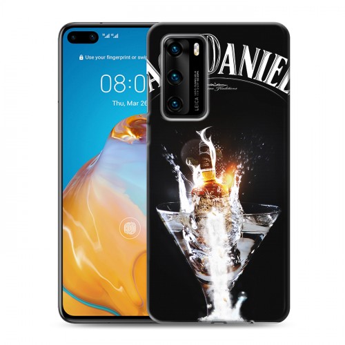 Дизайнерский пластиковый чехол для Huawei P40 Jack Daniels