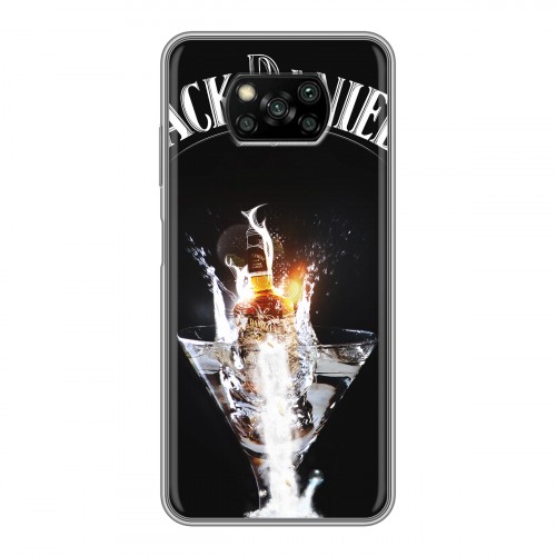 Дизайнерский силиконовый с усиленными углами чехол для Xiaomi Poco X3 Jack Daniels