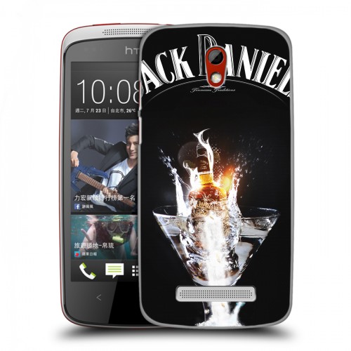 Дизайнерский пластиковый чехол для HTC Desire 500 Jack Daniels