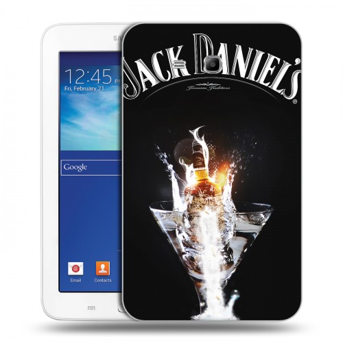Дизайнерский силиконовый чехол для Samsung Galaxy Tab 3 Lite Jack Daniels
