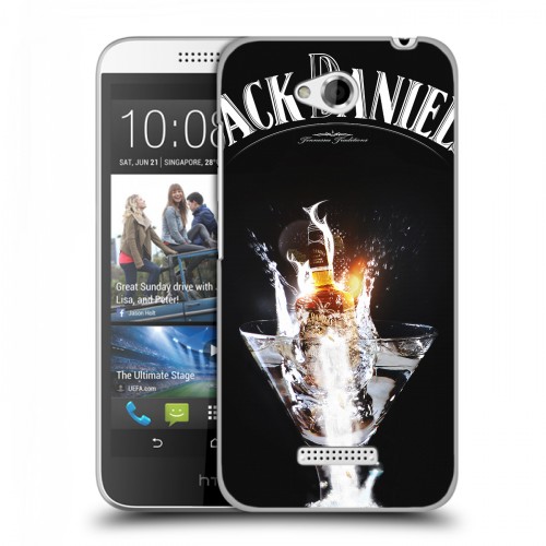 Дизайнерский пластиковый чехол для HTC Desire 616 Jack Daniels