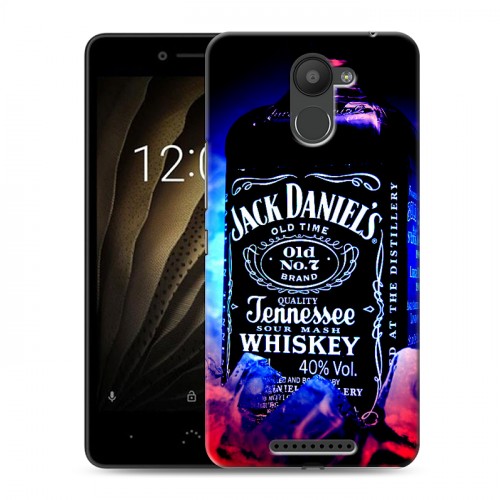 Дизайнерский силиконовый чехол для BQ Aquaris U Jack Daniels