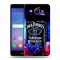 Дизайнерский пластиковый чехол для Huawei Y3 (2017) Jack Daniels