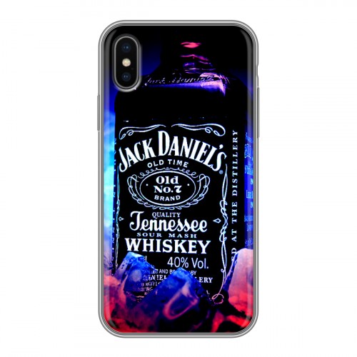 Дизайнерский силиконовый чехол для Iphone x10 Jack Daniels