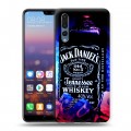 Дизайнерский силиконовый с усиленными углами чехол для Huawei P20 Pro Jack Daniels