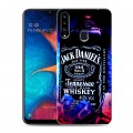 Дизайнерский пластиковый чехол для Samsung Galaxy A20s Jack Daniels