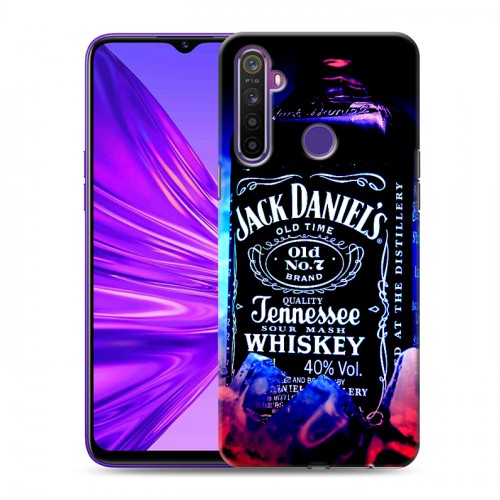 Дизайнерский силиконовый чехол для Realme 5 Jack Daniels