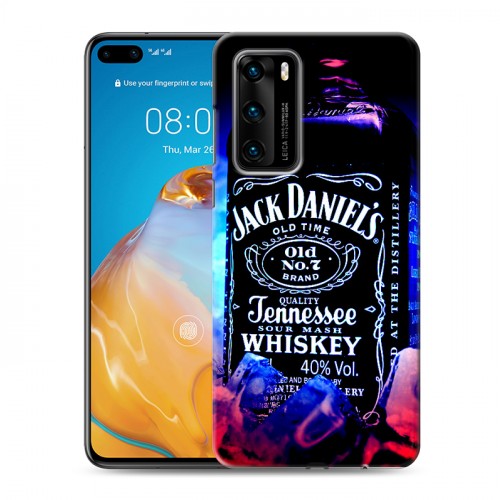 Дизайнерский пластиковый чехол для Huawei P40 Jack Daniels