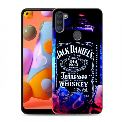 Дизайнерский силиконовый с усиленными углами чехол для Samsung Galaxy A11 Jack Daniels