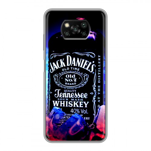 Дизайнерский силиконовый с усиленными углами чехол для Xiaomi Poco X3 Jack Daniels