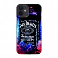 Дизайнерский силиконовый с усиленными углами чехол для Iphone 12 Mini Jack Daniels