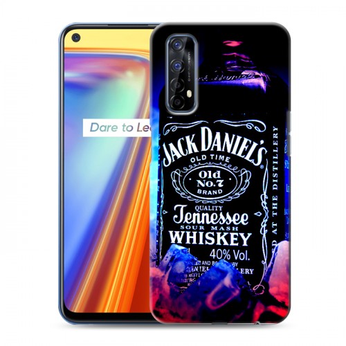 Дизайнерский силиконовый с усиленными углами чехол для Realme 7 Jack Daniels