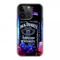 Дизайнерский силиконовый чехол для Iphone 14 Pro Jack Daniels