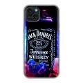 Дизайнерский силиконовый чехол для Iphone 15 Plus Jack Daniels